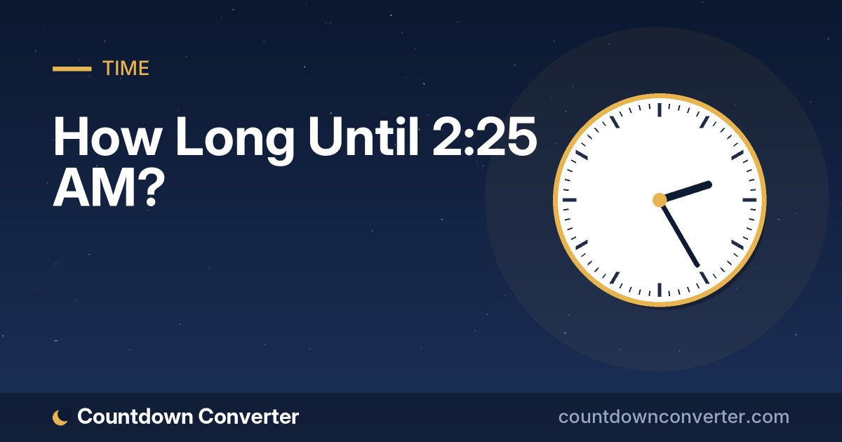 How Long Until 2:25 AM?