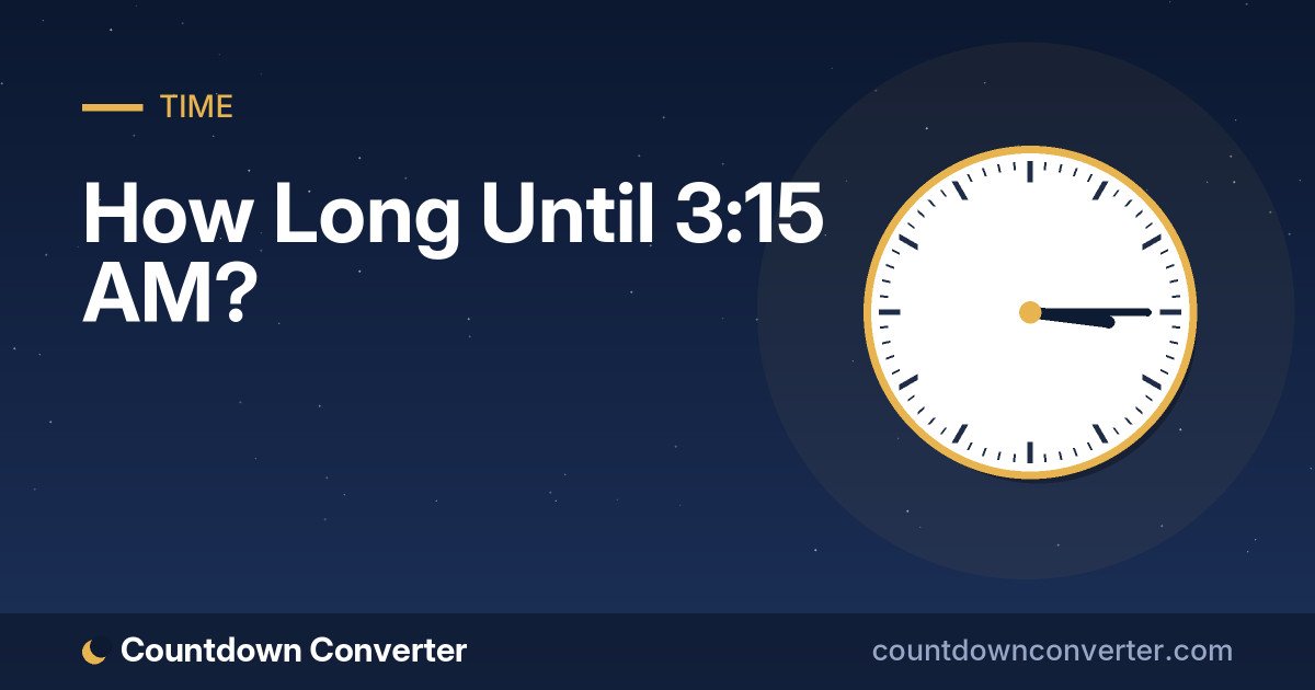 How Long Until 3:15 AM?