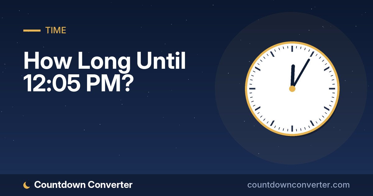How Long Until 12:05 PM?
