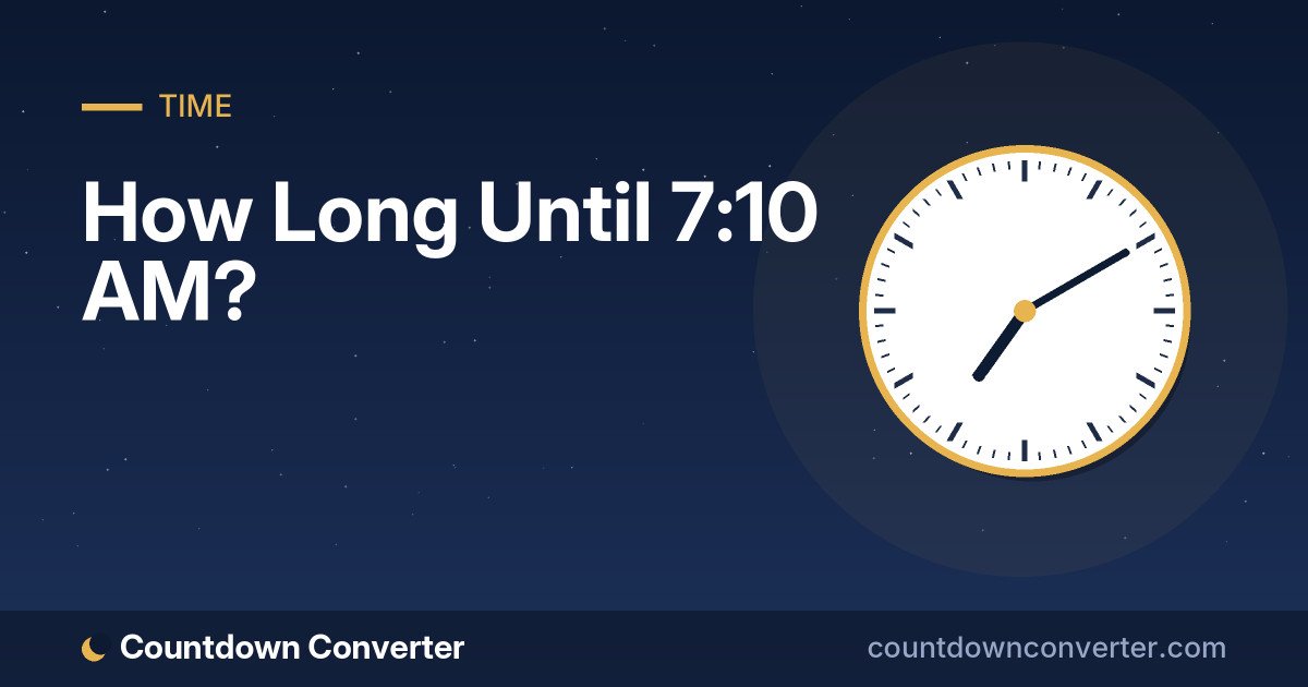 How Long Until 7:10 AM?