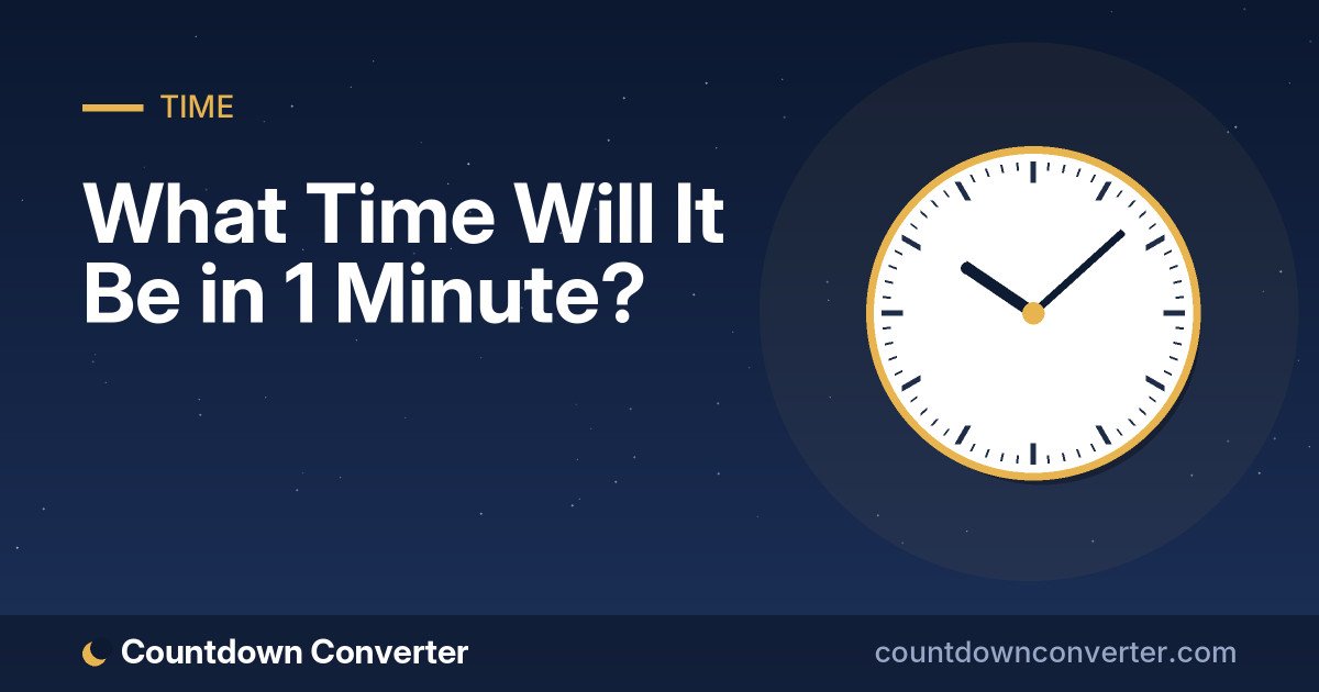 What Time Will It Be in 1 Minute?