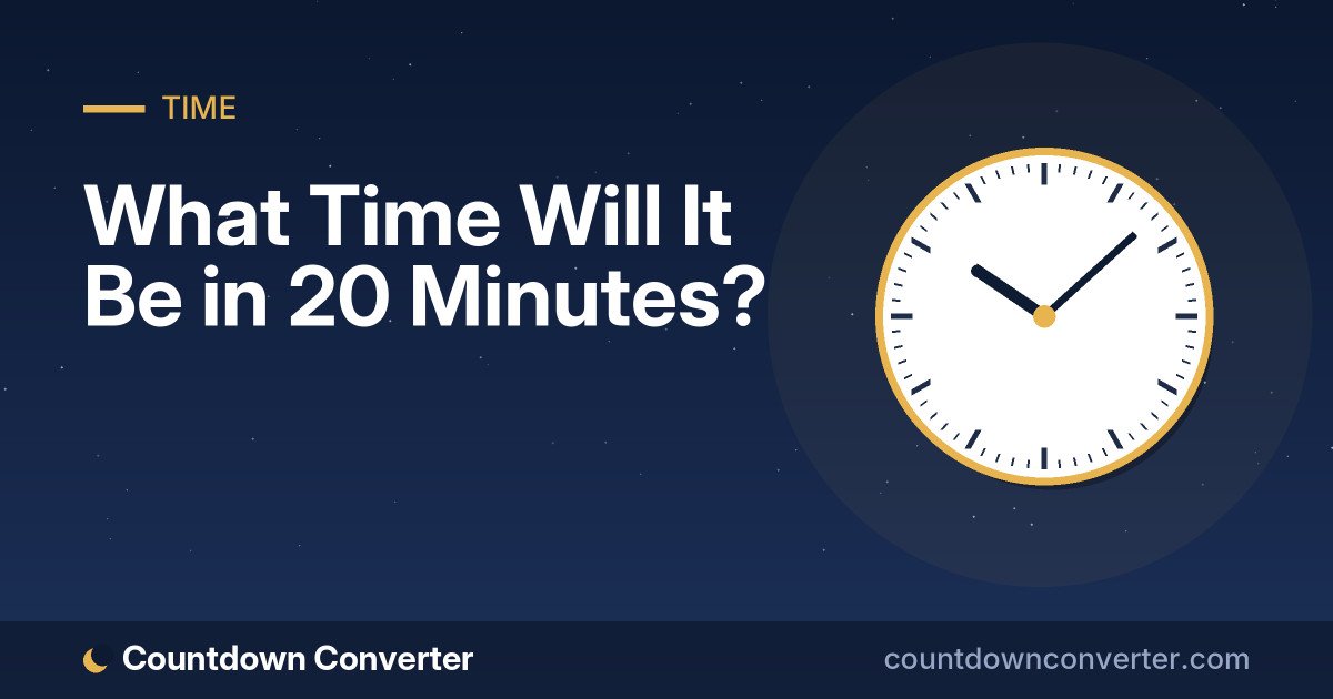 What Time Will It Be in 20 Minutes?